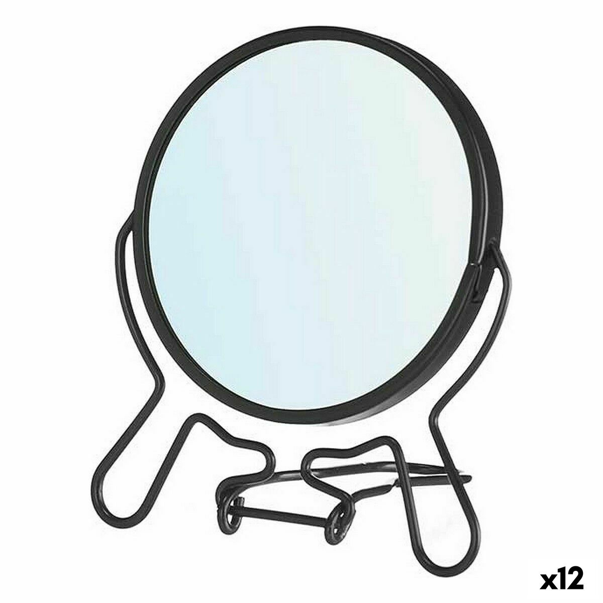 Magnifying Mirror Berilo B6444P-S Black Iron 11 x 13 x 1,5 cm (12 Units)