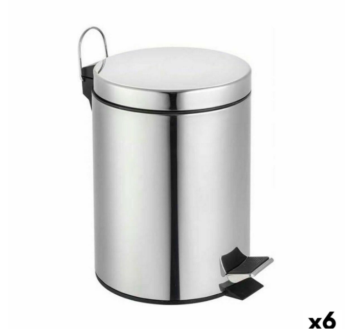 Waste bin with pedal Confortime Silver 3 L (6 Units)